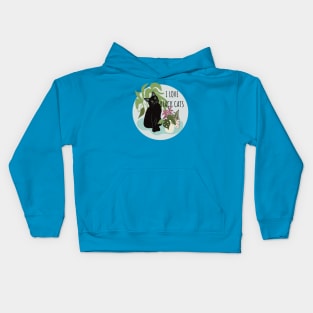 I Love Black Cats Kids Hoodie